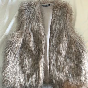 Faux fur vest